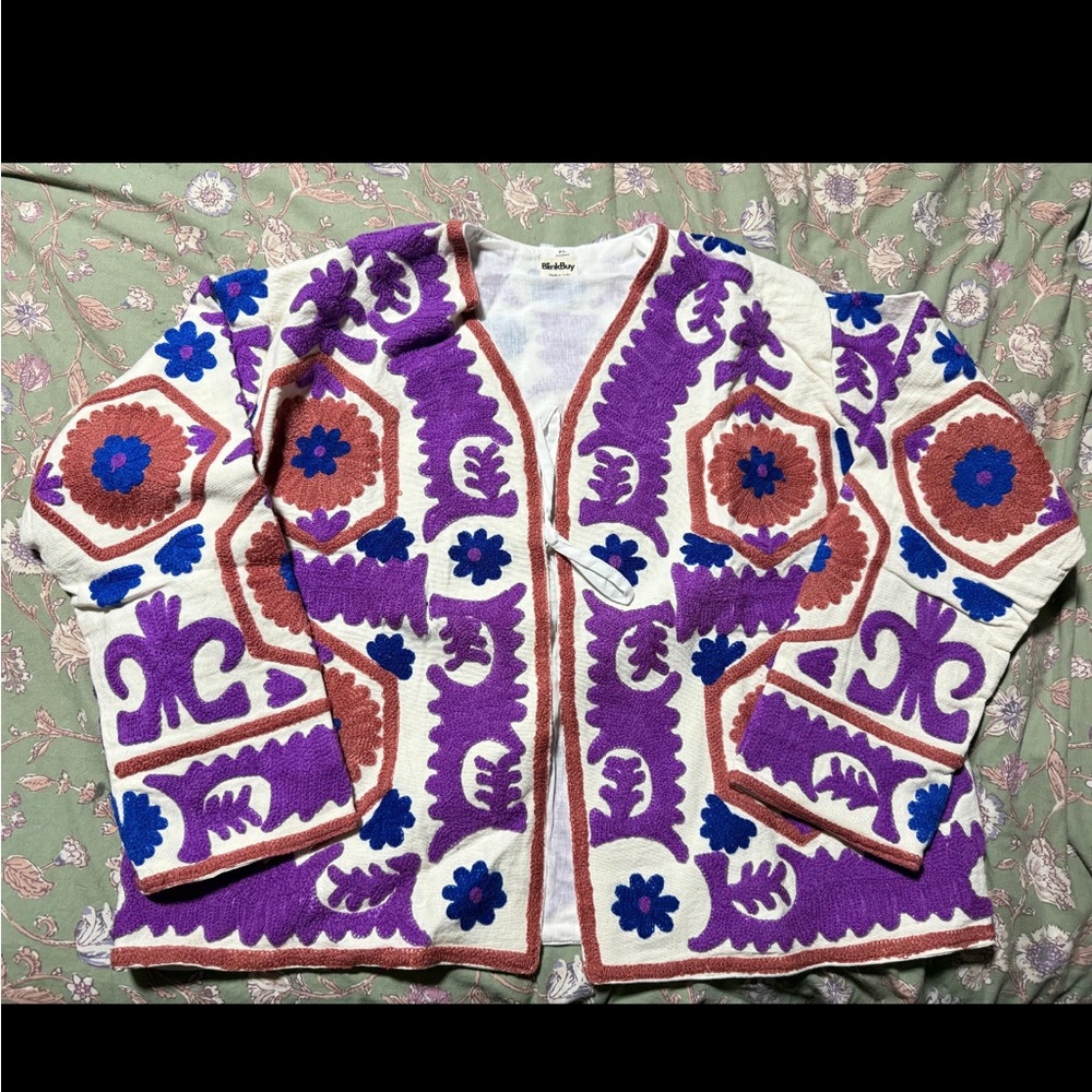 Colorful Embroidered Kantha Women Handmade Jacket
